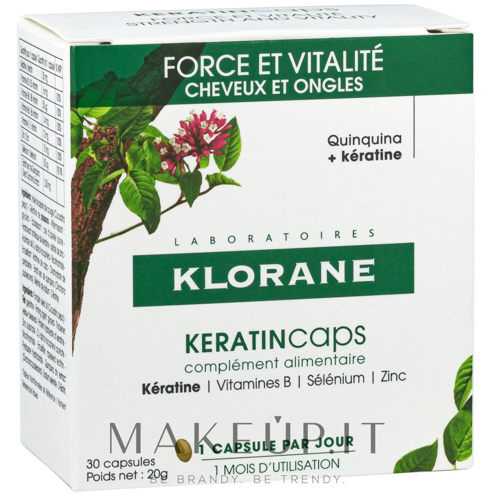 Klorane Keratincaps Strength and Vitality 30 kapselia