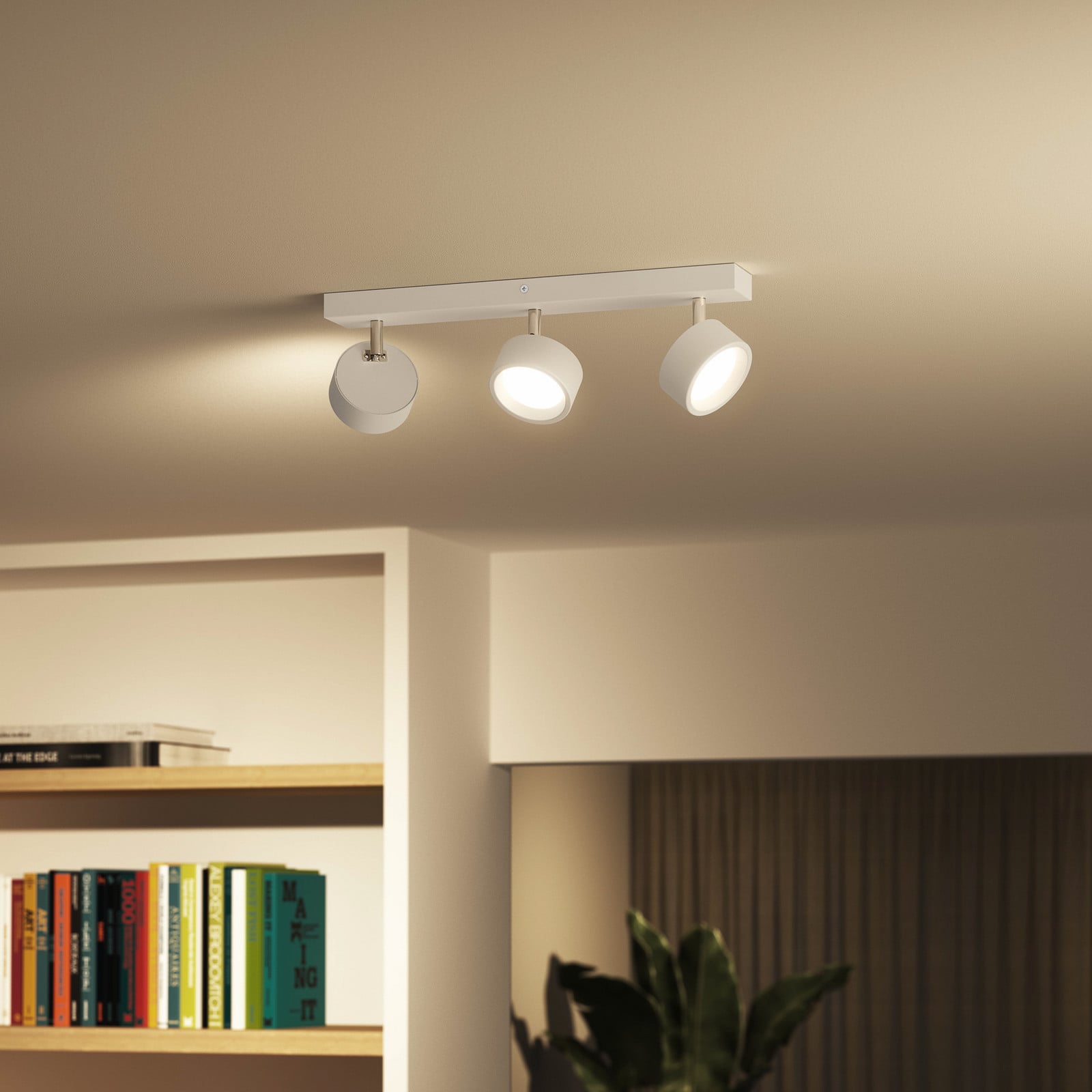 Philips Bracia LED-kattospotti 3-lamppuinen, valkoinen
