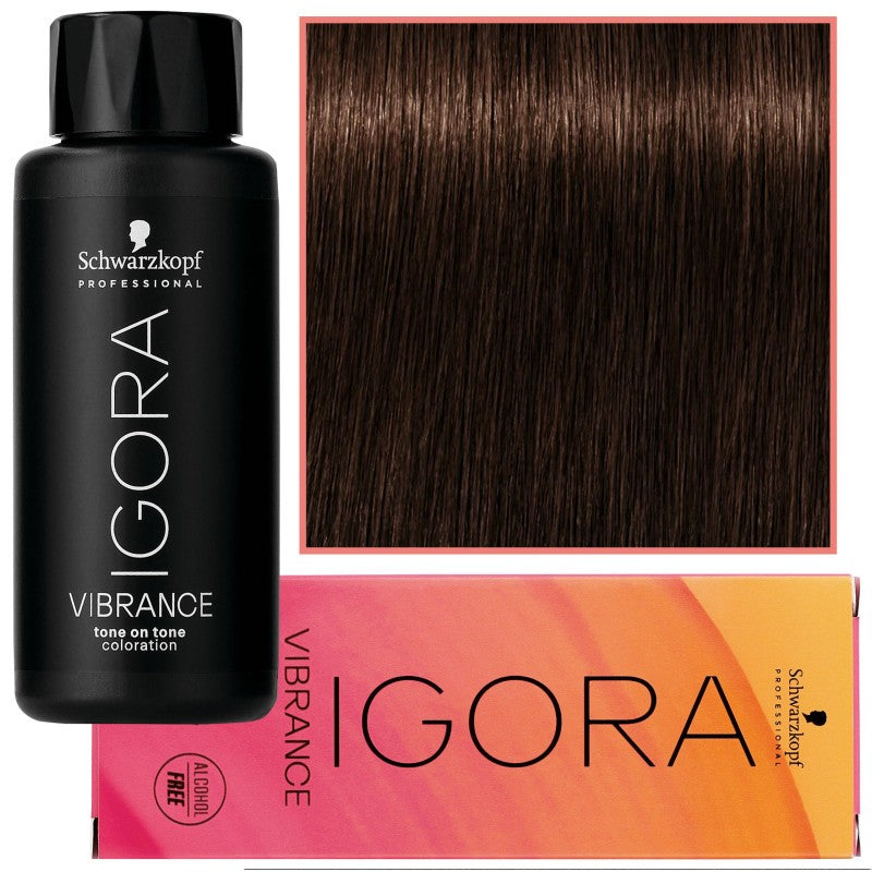 Schwarzkopf Professional Igora Vibrance – Puolipysyvä ammoniakiton hiusväri 60 ml 4-6 | Keskiruskea suklaa