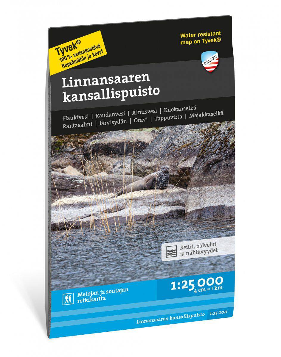 Calazo Linnansaaren Kansallispuisto Tyvek kartta.suomi