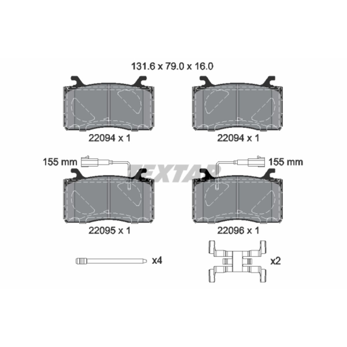 Jarrupalat, levyjarru TEXTAR 2209401