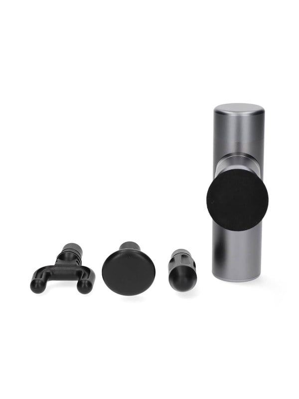 Nedis SmartLife Urheiluhierontapistooli | Bluetooth® | Paristokäyttöinen | Ladattava | 5 Hierontatilaa | Kartiomainen pää / Kiristysnyörilaukku / Litteä pää / Pallomainen pää / U-muotoinen pää | Tummanharmaa