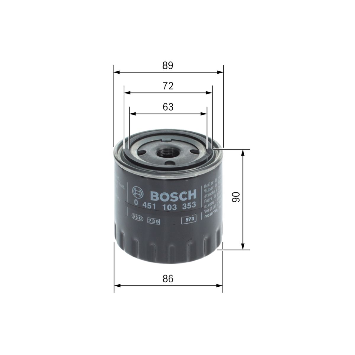 Öljynsuodatin BOSCH 0 451 103 353