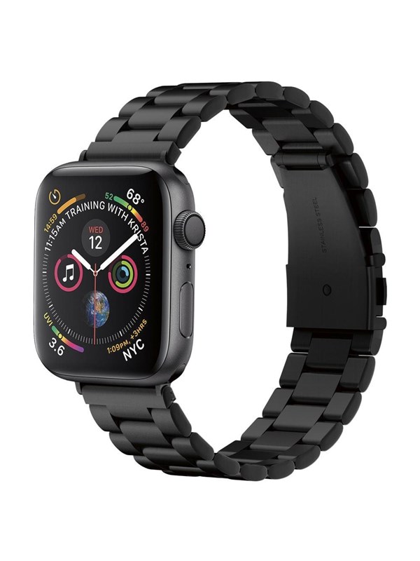 Spigen Modern Fit, Band, Black, Apple, Stainless steel, 44/42 mm