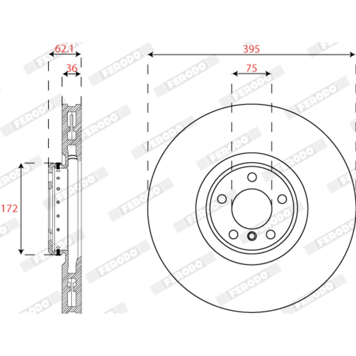 Jarrulevy FERODO DDF2041LVC-1