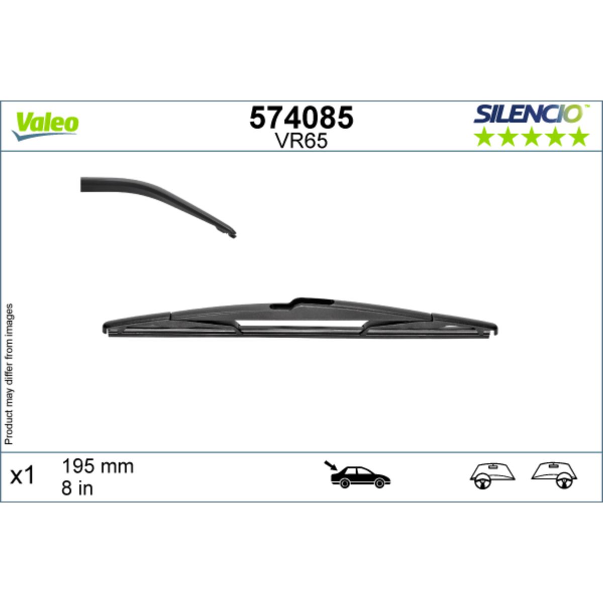 Takalasin pyyhkijä VALEO 574085