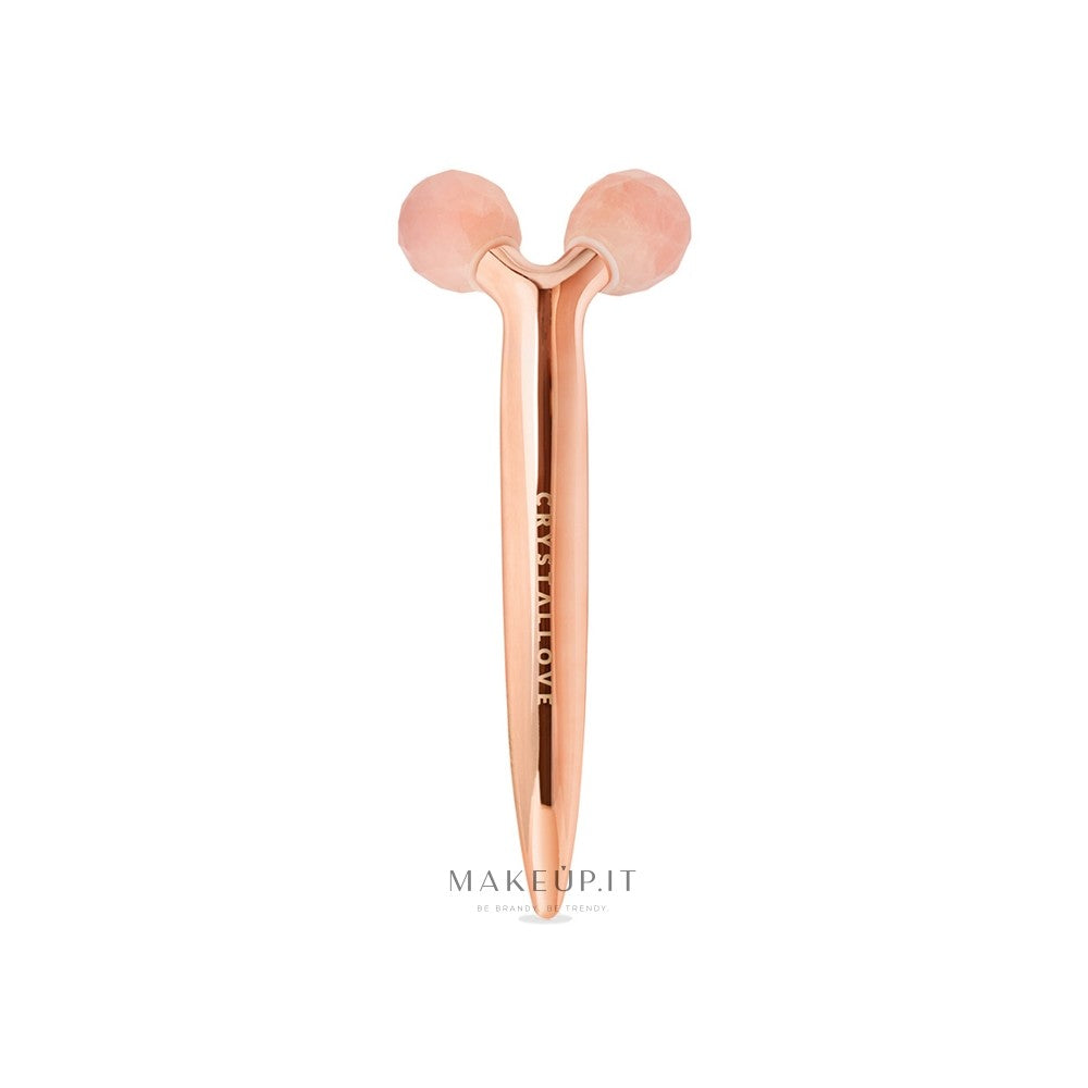 Crystallove Rose Quartz 3D Lift & Sculpt Facial Roller hierontatyökalut 1 kpl