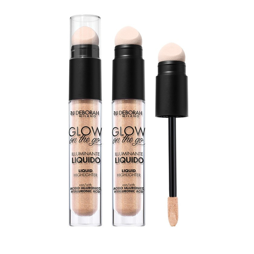 Deborah Glow On The Go Nestemäinen korostustuote 01 pink gold