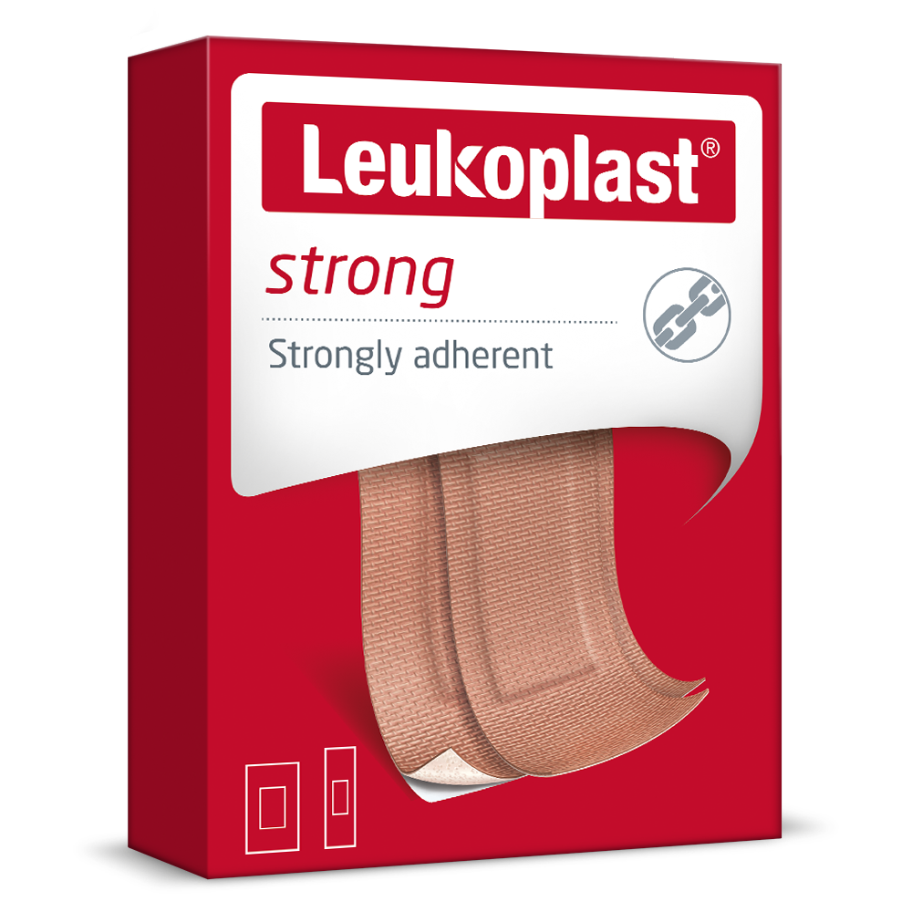 Leukoplast Strong laastarivalikoima 22 x 72 mm 12 kpl 38 x 63 mm 8 kpl