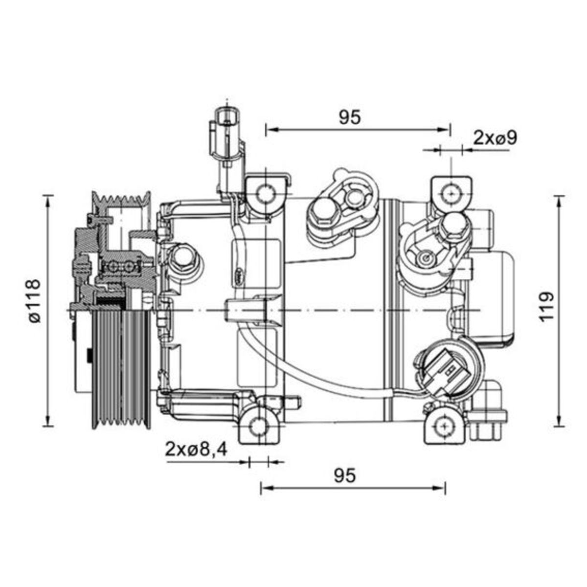 Ilmastoinnin kompressori MAHLE ACP 1463 000P