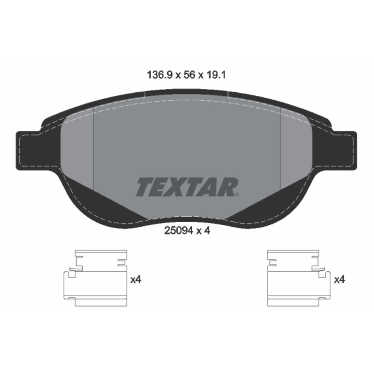 Jarrupalat, levyjarru TEXTAR 2509401