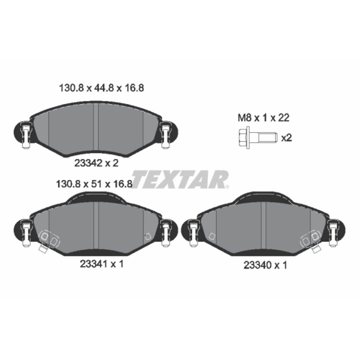 Jarrupalat, levyjarru TEXTAR 2334001