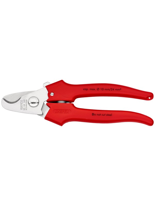 Knipex 95 05 165, Muovi, Ruostumaton teräs, Punainen, Ruostumaton teräs, 165 mm, 111 g