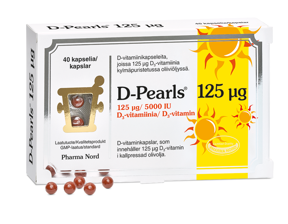 D-Pearls 125 mikrog 40 kaps