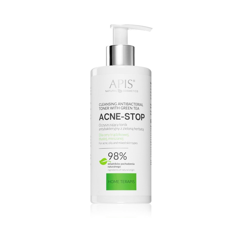 Apis Acne-stop kasvojen kasvovesi vihreällä teellä 300 ml