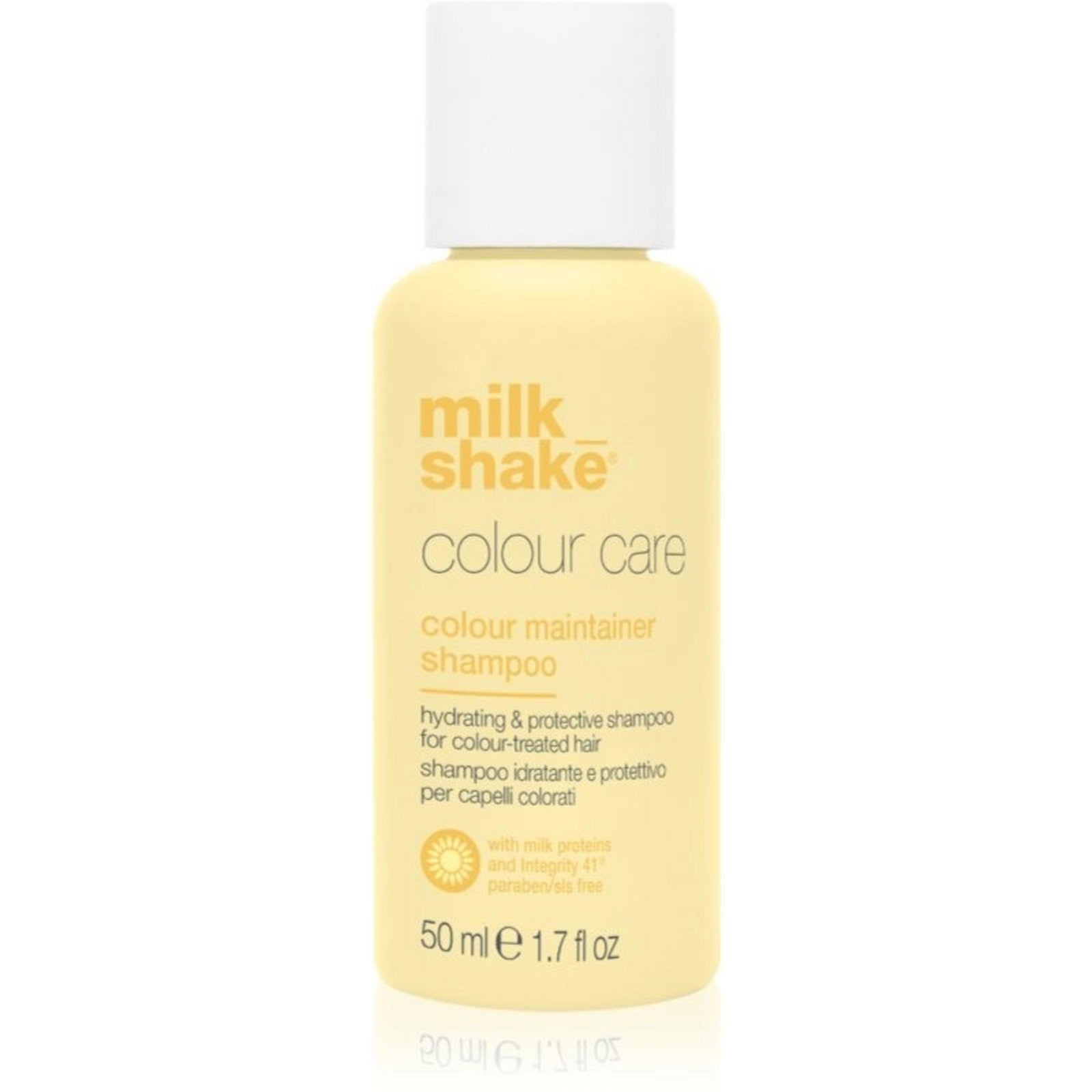 Milk Shake Color Care kosteuttava ja suojaava shampoo värjätyille hiuksille 50 ml