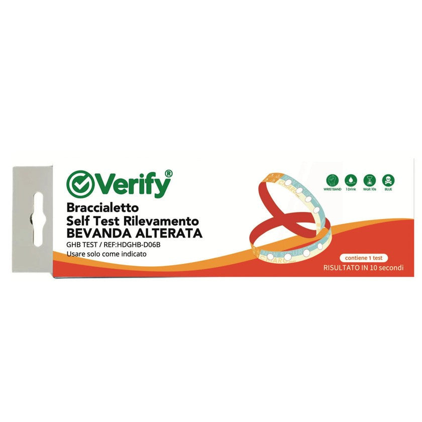 Verify Braccialetto Self Test Rilevamento Bevanda Alterata — Braccialetto smart test