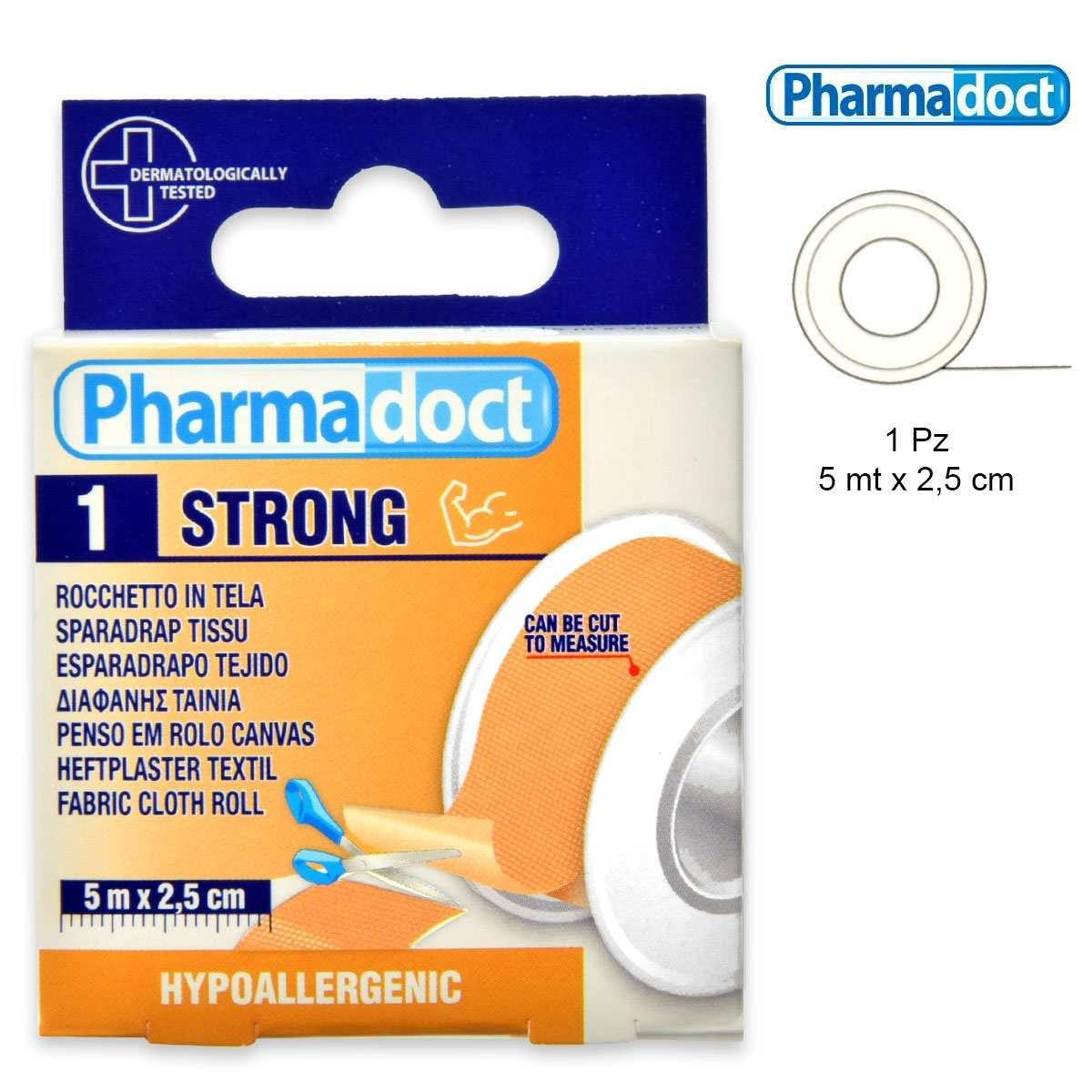 Pharmadoct Rulla Kestävä Kangas 5 m x 2,5 cm