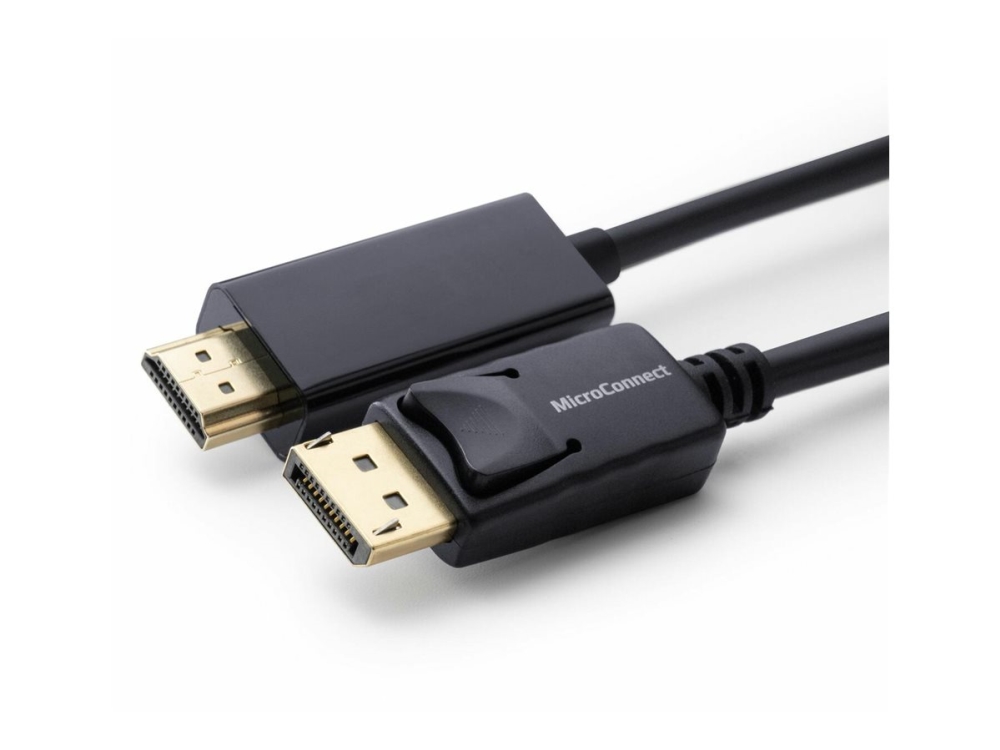 MicroConnect DisplayPort – HDMI -kaapeli, 2 m, musta