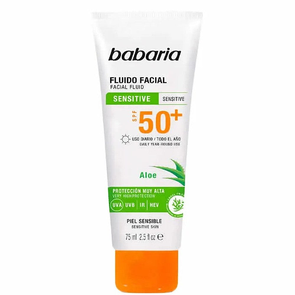 Babaria Kasvofluidi Herkälle Iholle SPF 50 75 ml — Aurinkofluidi