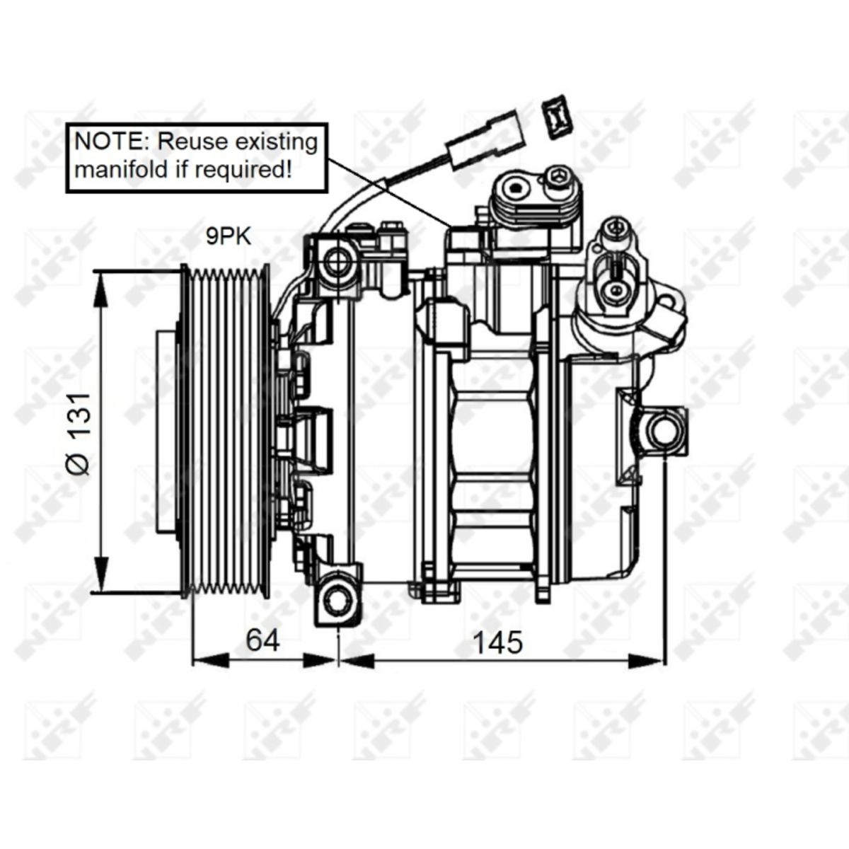 Ilmastoinnin kompressori NRF 32821
