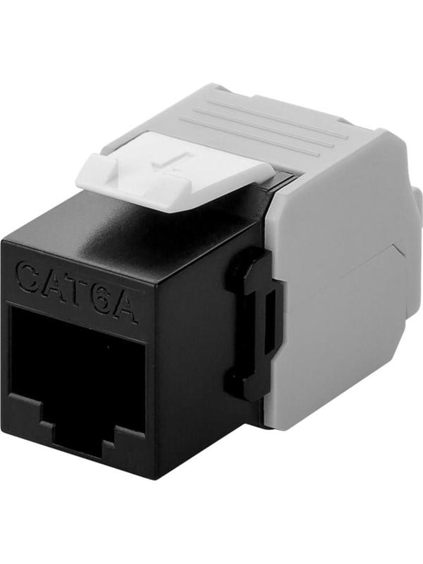 Goobay Keystone-modul RJ45 CAT 6A, UTP 16,5 mm bred, krokodiltyp, för verktygslös IDC-montering