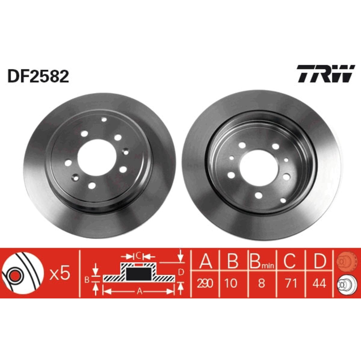 Jarrulevy TRW DF2582