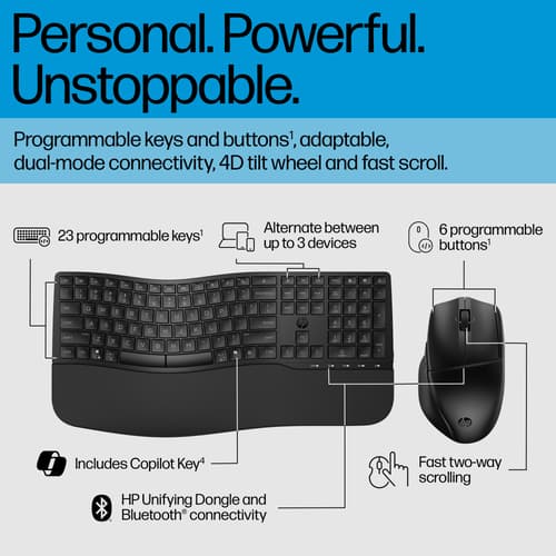 Hp 685 Comfort Mice & Keyboard Combo Langaton Pohjoismainen