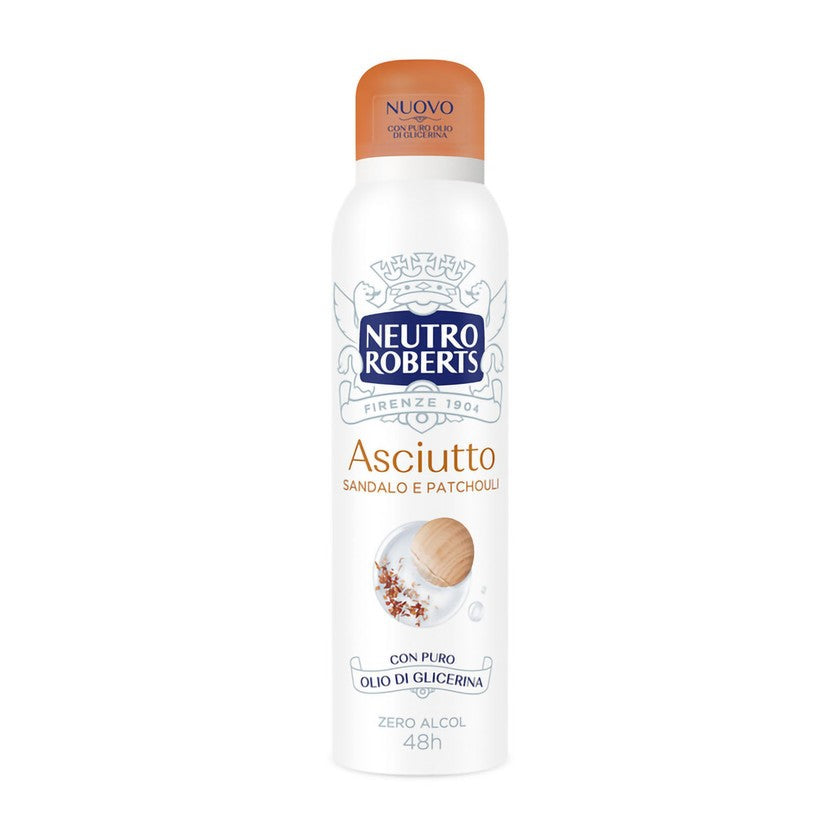 Neutro Roberts Kuiva deodorantti Sandaali ja Patchouli Suihke 150 ml