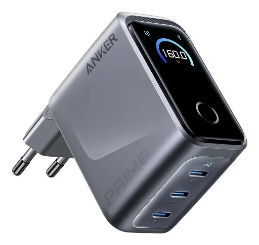 Anker Prime Charger (160W) - Virtalähde / laturi, Hopea