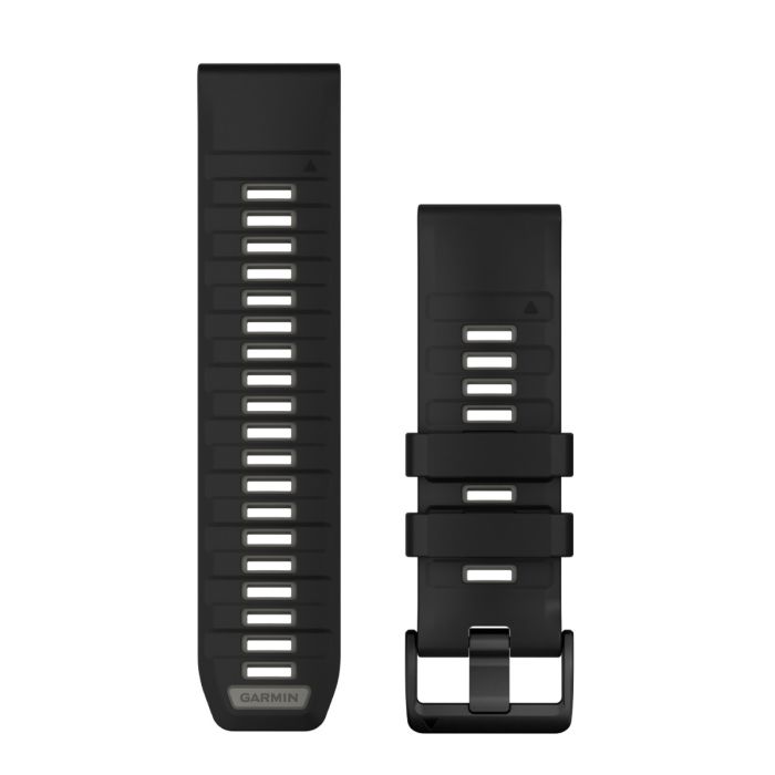 Garmin QuickFit 26 silikonihihna, musta - yhteensopiva Garmin-kelloille, kestävä ja mukautuva juoksuun ja aktiiviseen elämäntapaan
