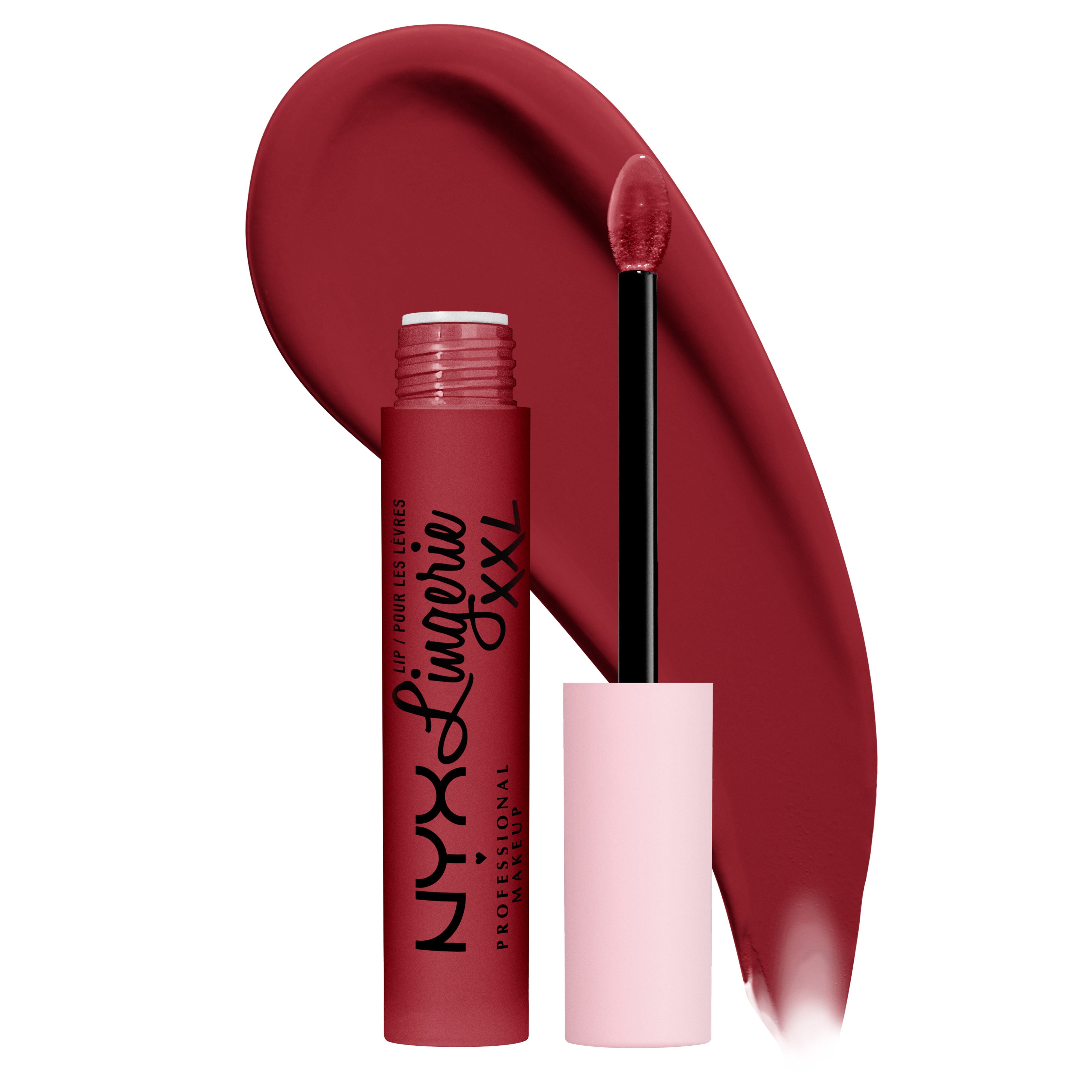 NYX Professional Makeup Lingerie XXL nestemäinen huulipuna mattapintaisella värillä 23 - Sen kuumempi 4 ml