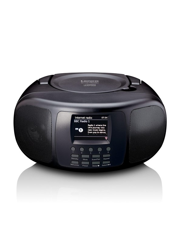 Kannettava internetradio, jossa DAB+/FM, Bluetooth, CD-soitin