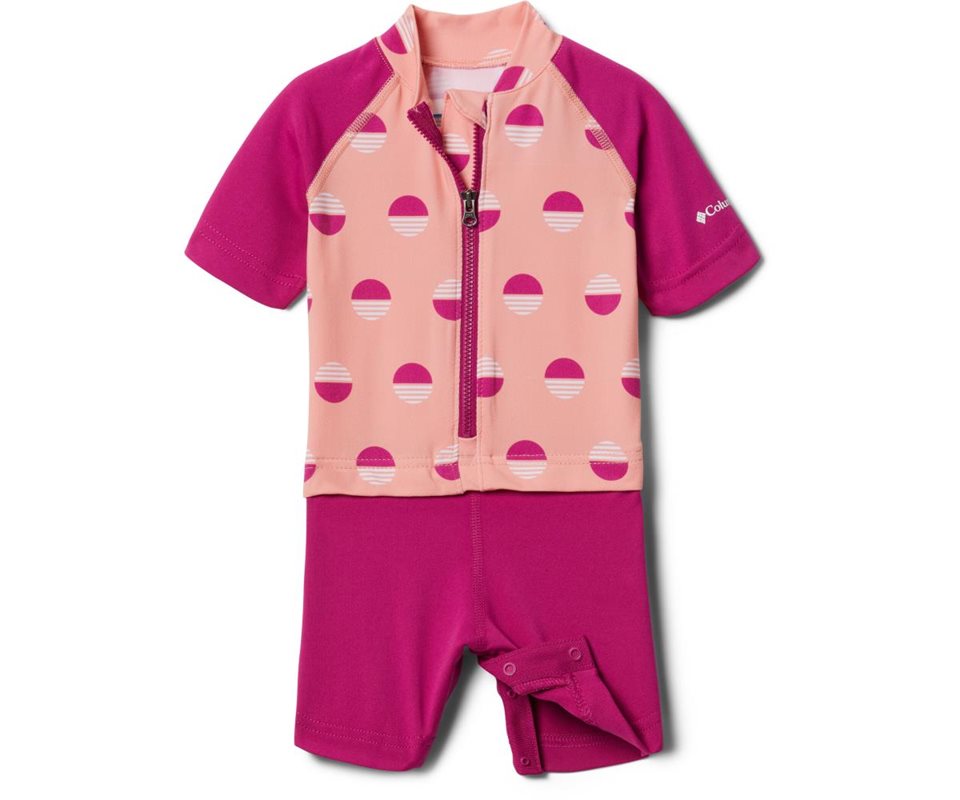 Columbia Sandy Shores Sunguard Suit Toddler Coral Reef Sundaze/Wild Fuchsia - 86