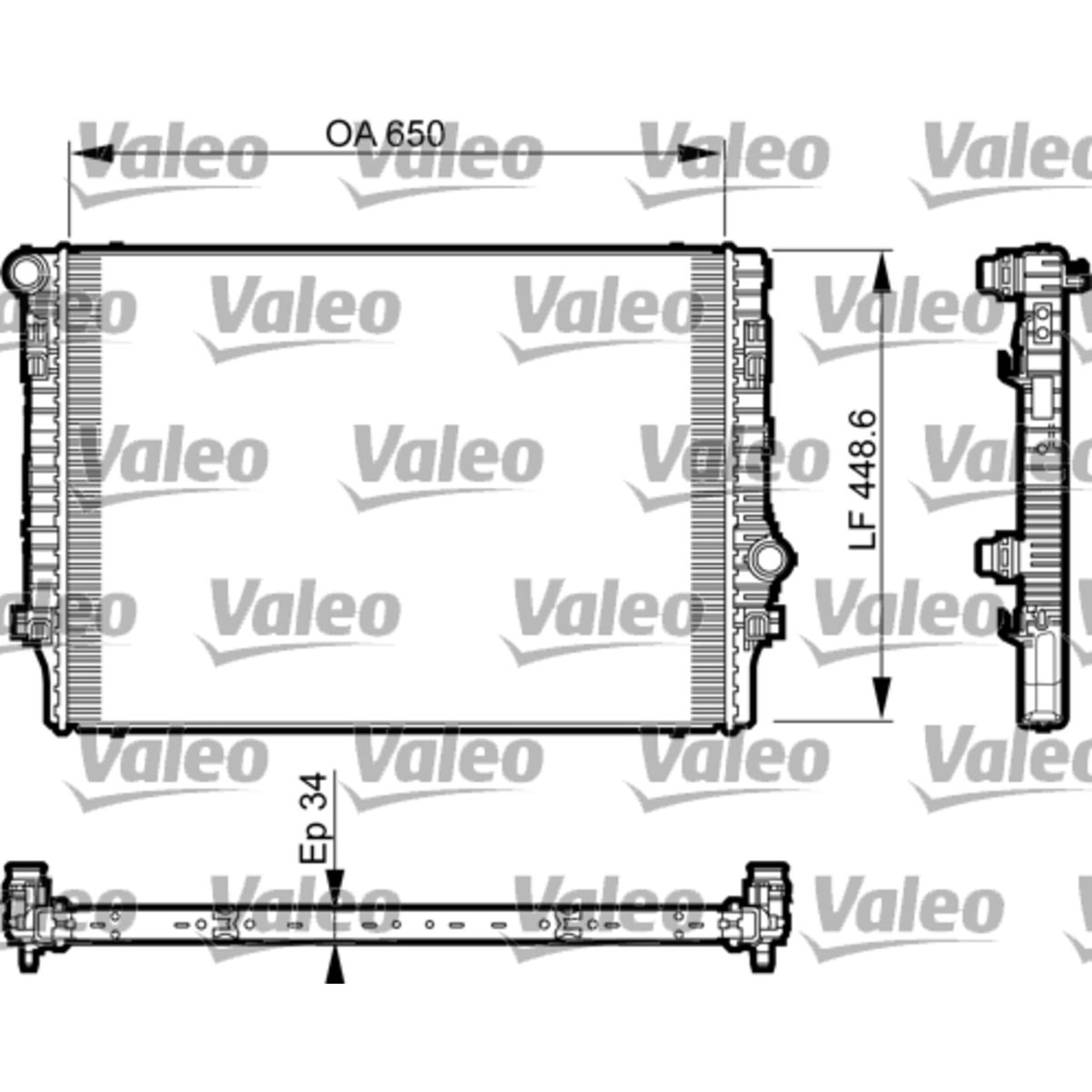 Jäähdytin, moottorin jäähdytys VALEO 735548