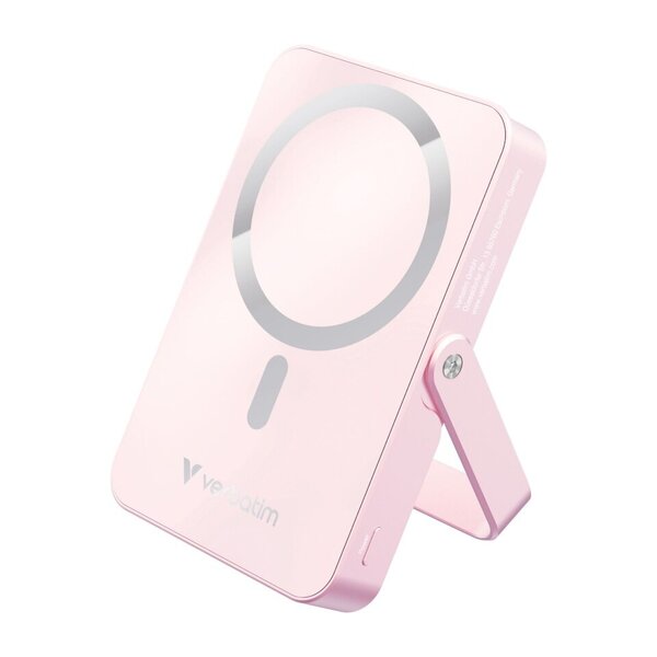 Verbatim Charge 'n' Go wireless power bank - magnetic with stand - Li-pol - 24 pin USB-C - 20 Watt - 10000 mAh