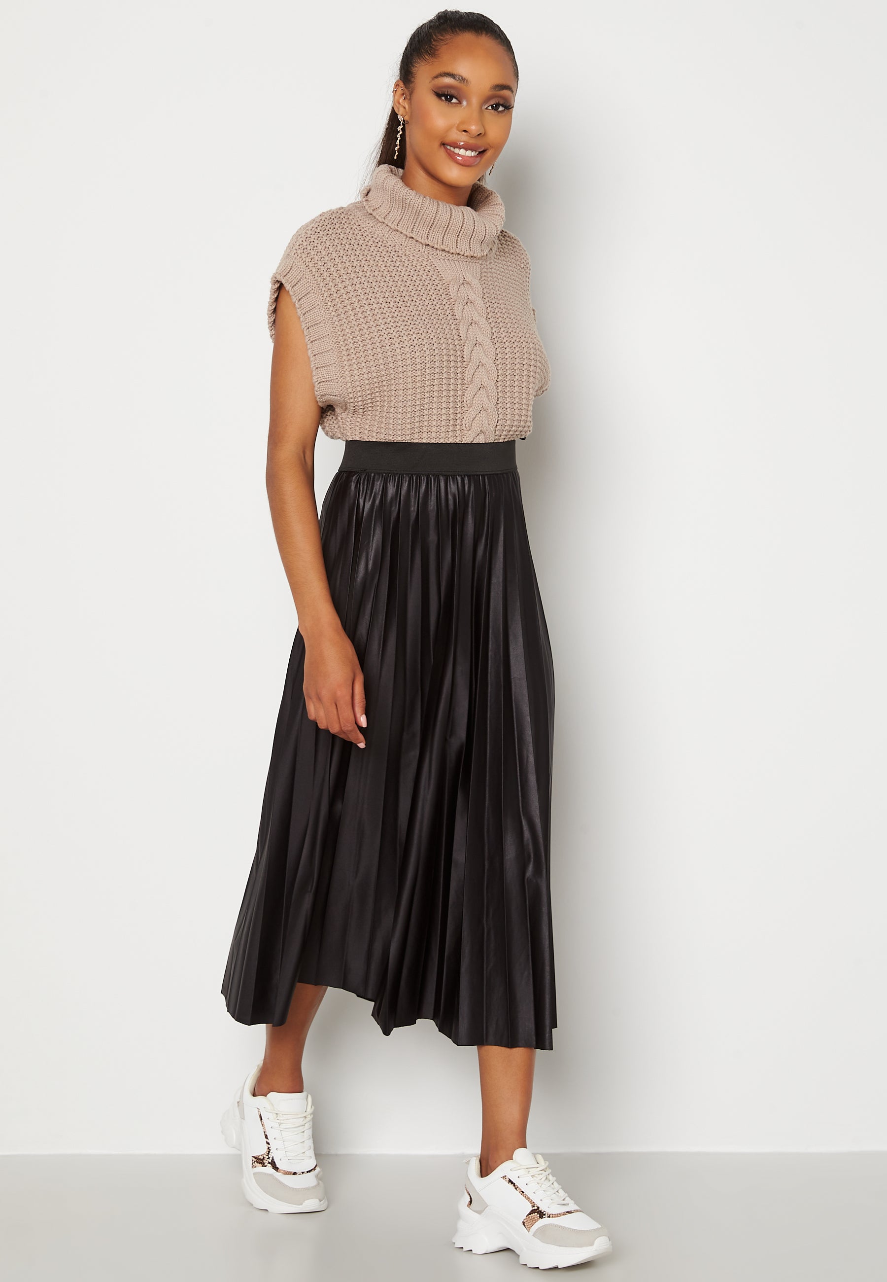 Midi-hameet Vila Nitban Midi Skirt - Black EU S