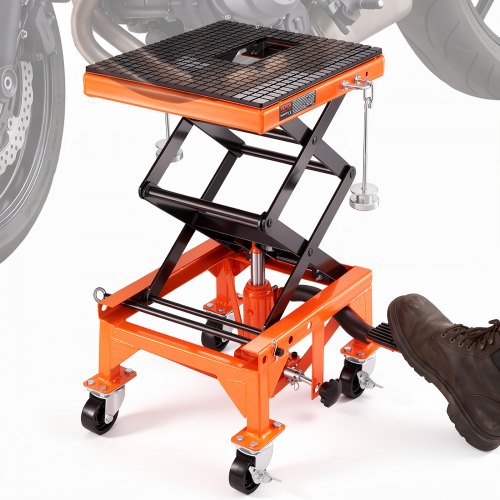 VEVOR Hydraulic Motorcycle Lift Table 158.8 kg Dirt Bike Scissor Jack Stand