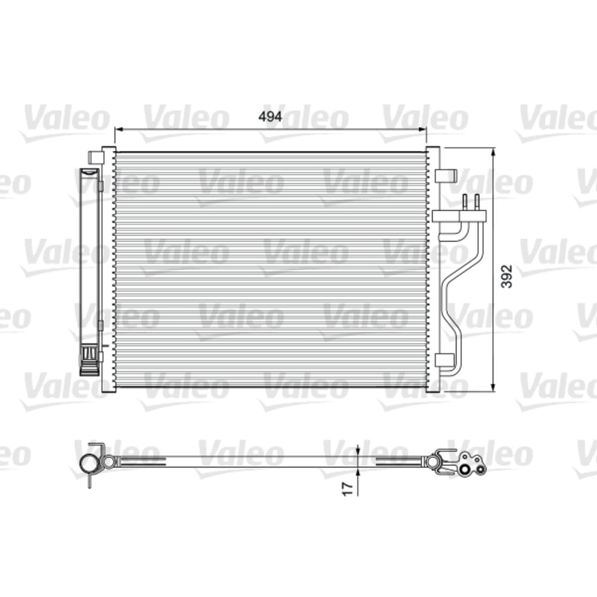 Lauhdutin, ilmastointilaite VALEO 814396