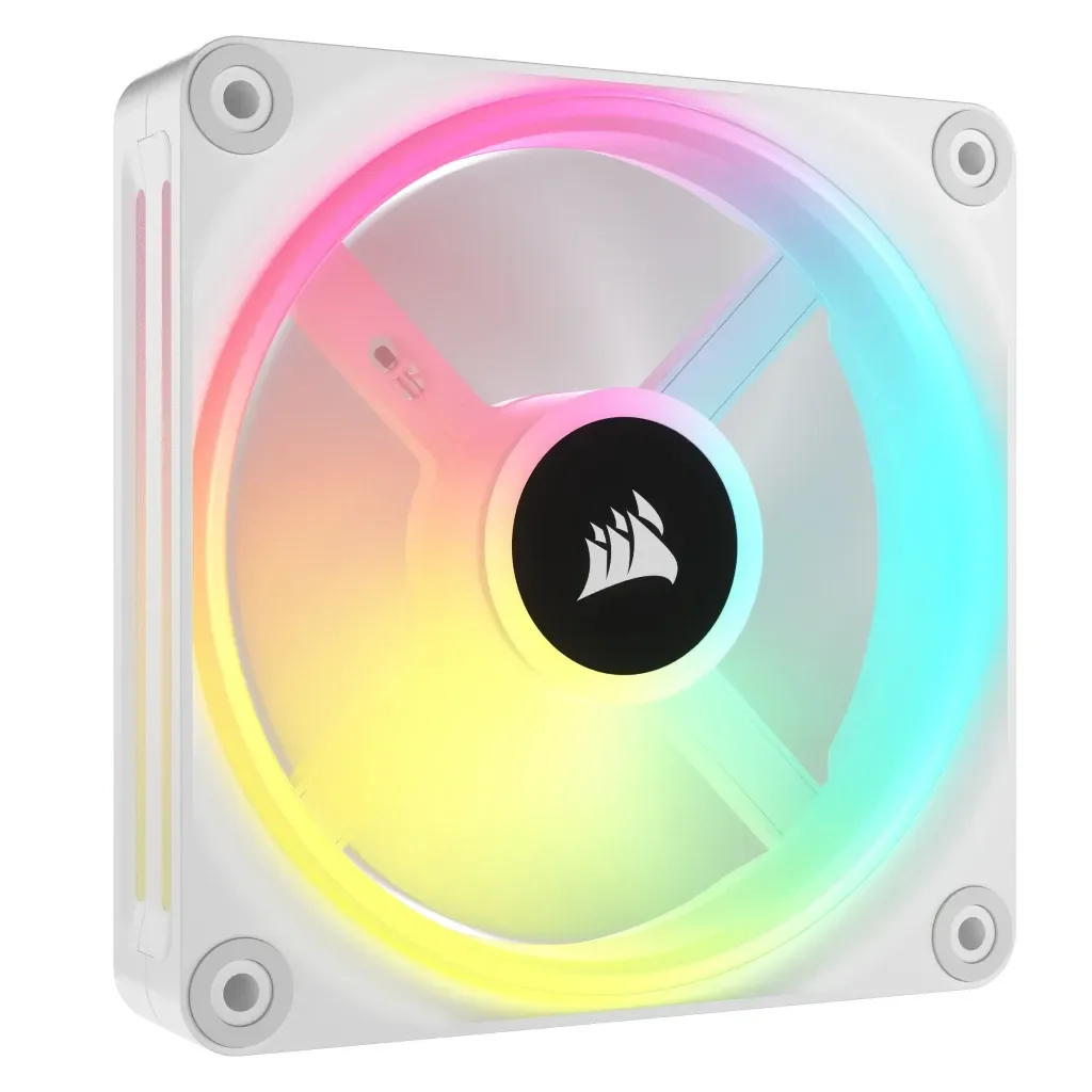 Corsair iCUE LINK QX120 RGB 120 mm PWM -kotelotuuletin, laajennussarja - valkoinen
