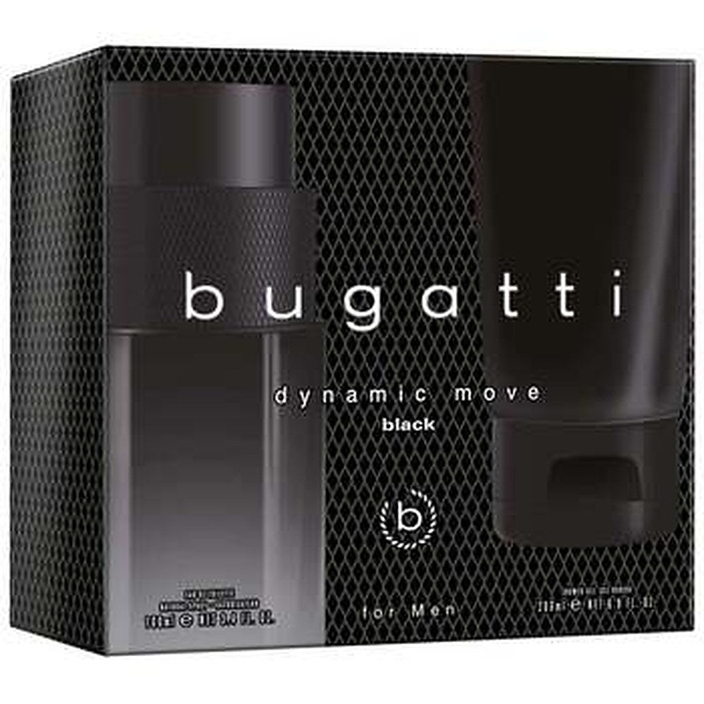 Lahjasetti Bugatti Dynamic Move Black EDT 100 ml ja suihkugeeli 200 ml 100ml