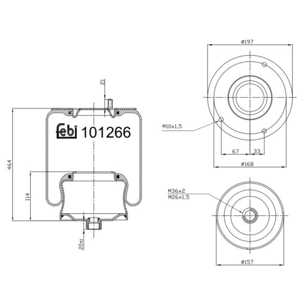 Metallipalje, ilmajousitus FEBI BILSTEIN 101266