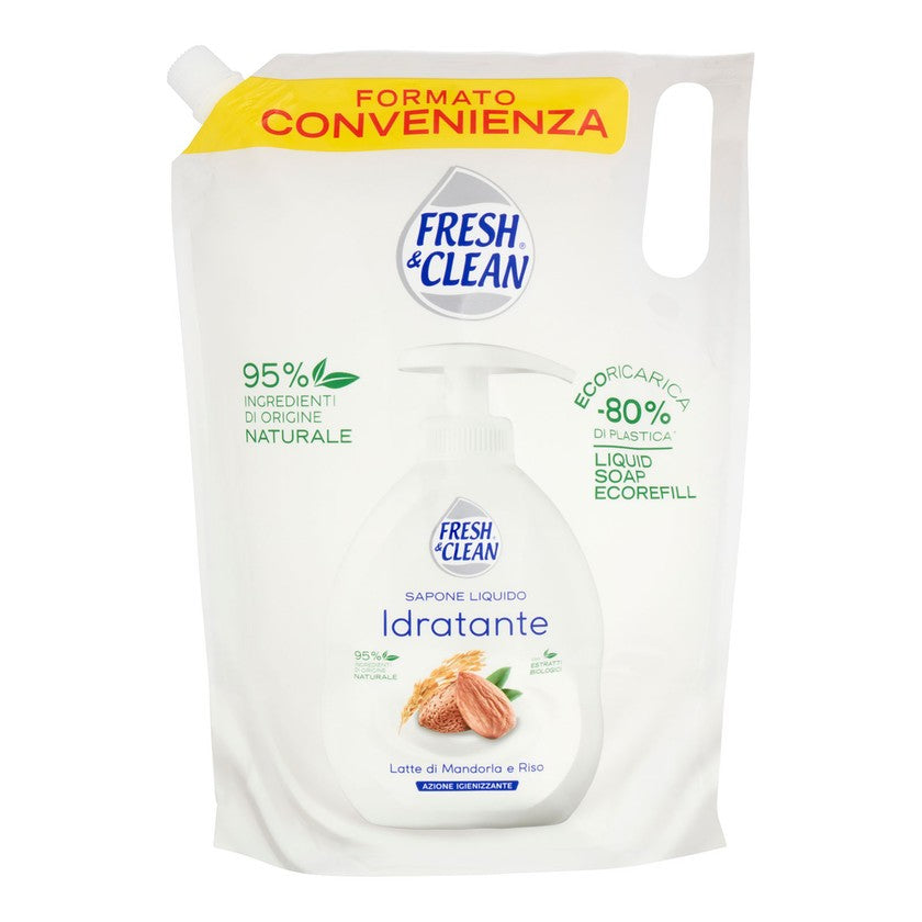Fresh&Clean Fresh & Clean Kosteuttava - Mantelimaito ja riisi - Nestesaippua täyttöpullo 1 l