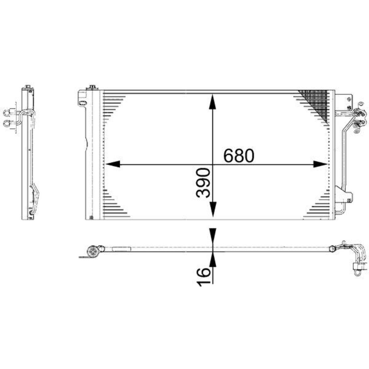 Lauhdutin, ilmastointilaite MAHLE AC 672 000S