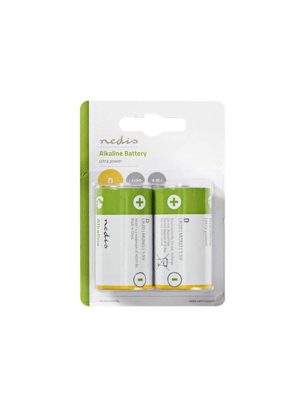 Nedis Alkaliparisto D | 1.5 V DC | 2 Kpl pakkaus