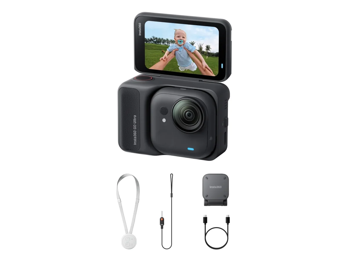 Insta360 GO Ultra Standard Black, 4K Ultra HD, 240 fps, Wi-Fi, Bluetooth, 500 mAh, 109 g
