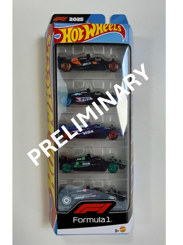 Hot Wheels F-1 Racing 2025 1:64 5-pack