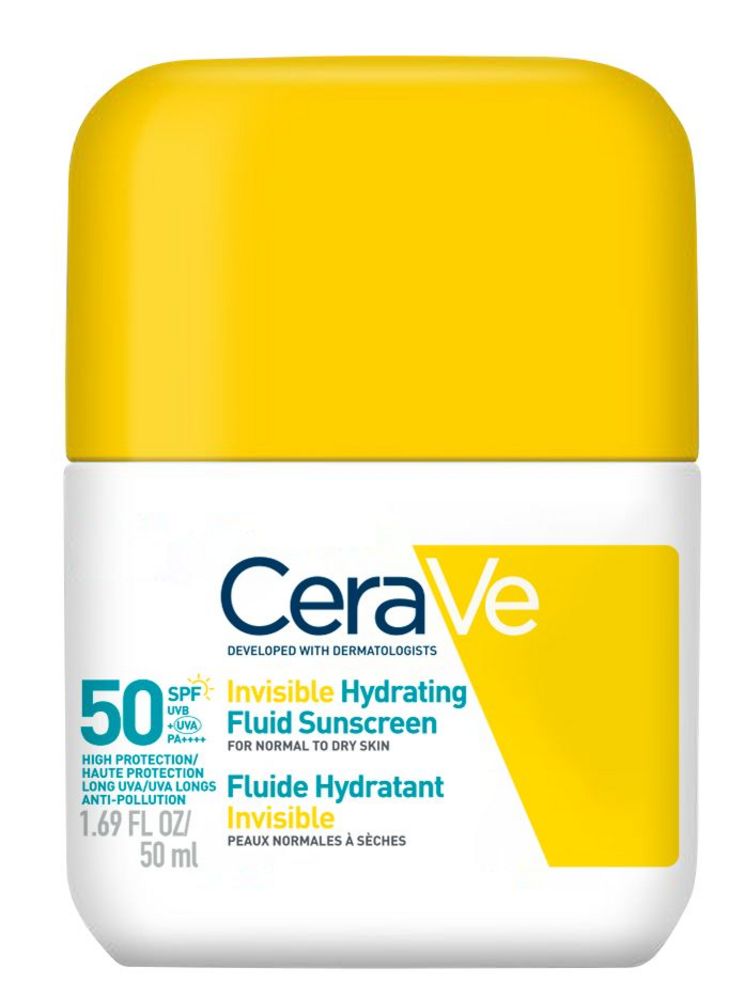 CeraVe Invisible Hydrating Fluid SPF50 aurinkosuojavoide kasvoille 50 ml