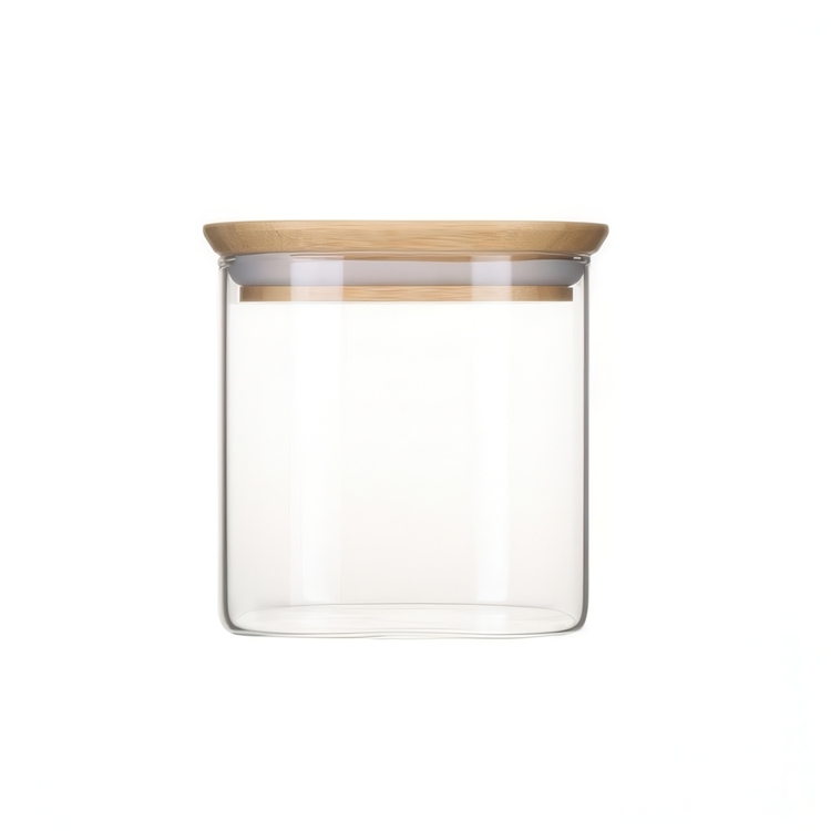 Lasipurkki bambukannella 0,8 l, Pebbly