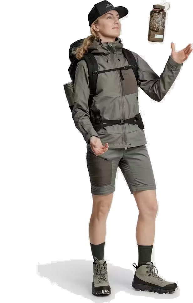 Lundhags W's Tived Stretch Hybrid Jacket Aloe Green/Forest Green